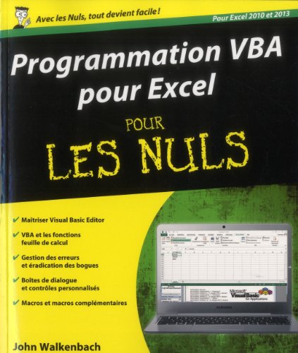 9782754052375: Programmation VBA pour Excel 2010 et 2013 pour les nuls