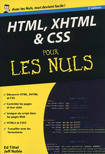 9782754055758: html, xhtml & css 3ed poche pour les nuls