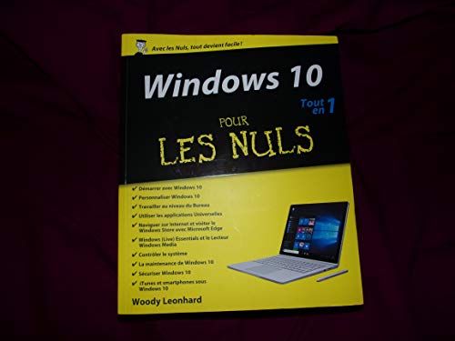 Imagen de archivo de Windows 10 Tout-en-un pour les Nuls a la venta por Ammareal