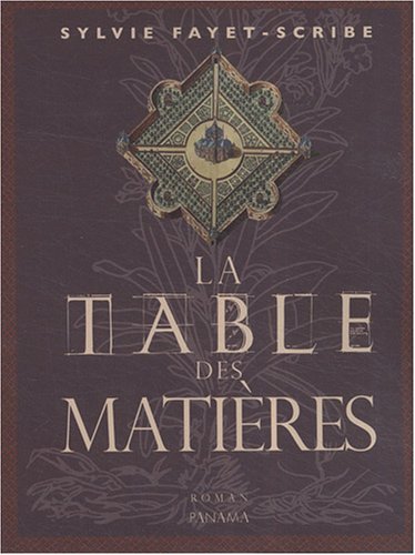 Beispielbild fr La table des matires zum Verkauf von Ammareal