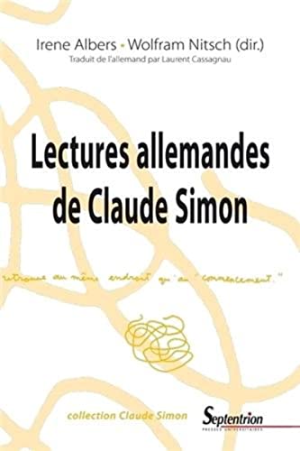 Stock image for Lectures allemandes de Claude Simon for sale by Ammareal