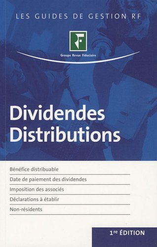 Stock image for Dividendes Distributions for sale by Ammareal