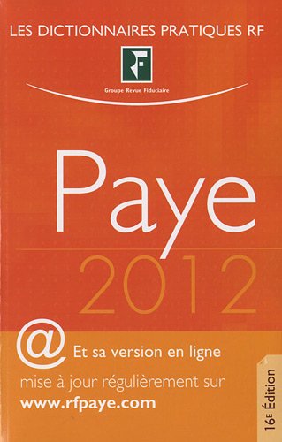 9782757903759: Dictionnaire Paye 2012