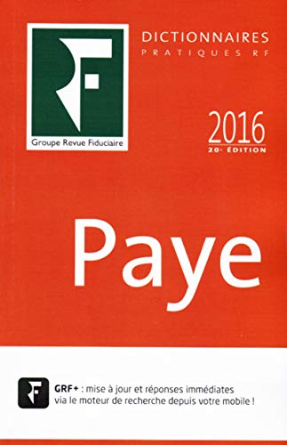 9782757905289: DICTIONNAIRE PAYE 2016