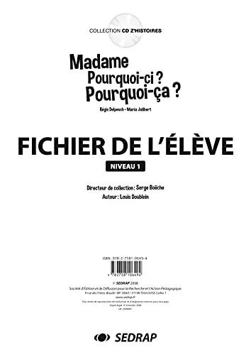 9782758106494: Madame Pourquoi i ? Pourquoi a ? Cycle 1 (Le dossier photocopier )
