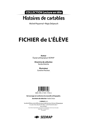 9782758117506: HISTOIRES DE CARTABLES - FICHIER