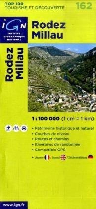 Beispielbild fr Rodez Millau 1 : 100 000: Patrimoine historique et naturel / Courbes de niveau / Routes et chemins / Itinaires de randonne / Compatible GPS (Ign Top 100s) zum Verkauf von medimops