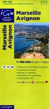 Stock image for Marseille Avignon 1 : 100 000: Patrimoine historique et naturel / Courbes de niveau / Routes et chemins / Itinaires de randonne / Compatible GPS (Ign Top 100s) for sale by medimops