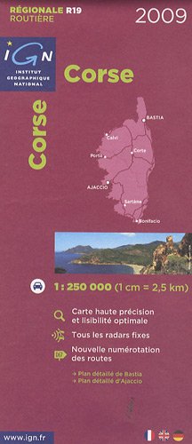 Beispielbild fr Corse 1 : 250 000: Carte haute prcision et lisibilit optimale / Tous les radars fixes / Nouvelle numrotation des routes zum Verkauf von medimops