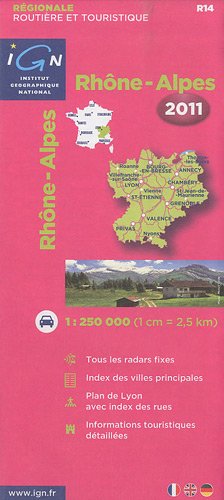 R14 Rhône/Alpes 2011 1/250.000 - IGN