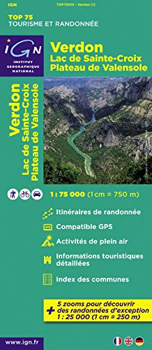 Beispielbild fr IGN 75 000 Touristische Wanderkarte 13 Verdon - Lac Ste-Croix - Plateau de Valensole (Ign Map) zum Verkauf von medimops