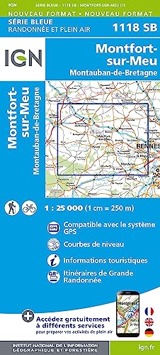 Stock image for Montfort-sur-Meu / Montauban-de-Bretagne 2016: IGN1118 for sale by Revaluation Books