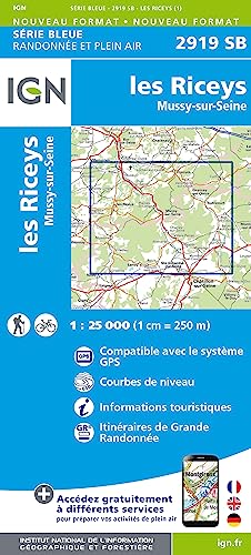Beispielbild fr 2919SB Les Riceys Mussy : Carte de randonne (et plein air) zum Verkauf von AHA-BUCH GmbH
