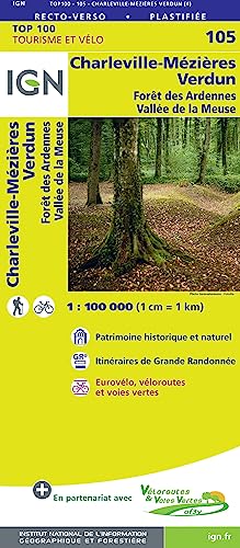 9782758540779: Charleville-Mzieres / Verdun (105): Foret des Ardennes. Valle de la Meuse. Top 100 Tourisme et Vlo. Patrimoine historique et naturel / Itinraires ... / Eurovlo, vloroutes et voies vertes