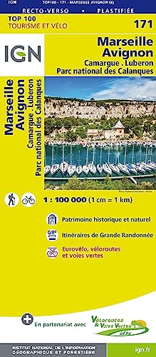 9782758540878: IGN 1 : 100 000 Marseille Avignon: Camargue, Luberon, Parc national des Calanques: 171