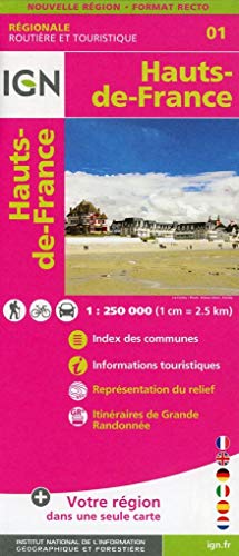 Imagen de archivo de Hauts-de-France 2017: IGN.NR01 1:250K (CARTES REGIONAL) (English, French and German Edition) a la venta por Book Deals