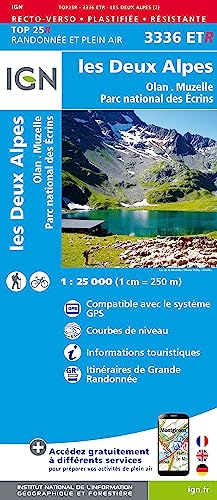 9782758545569: 3336ETR - Les Deux Alpes, Olan-Muzelle, PN des Ecrins : 1/25 000, plastifie-rsistante