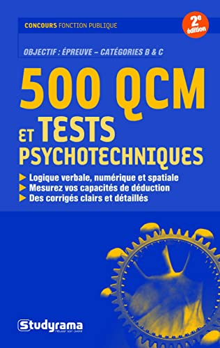 Beispielbild fr 500 QCM et tests psychotechniques zum Verkauf von Ammareal