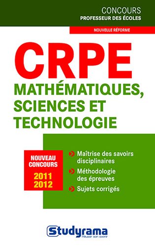 9782759012763: CRPE: mathmatiques, sciences et technologie, cat.A: Nouveau concours