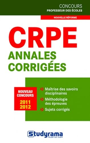 Stock image for CRPE annales corriges (nouveau concours) cat.A for sale by Ammareal