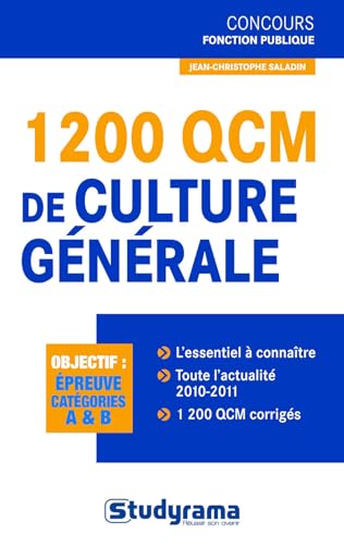 Beispielbild fr 1200 qcm de culture gnrale a/b zum Verkauf von Ammareal