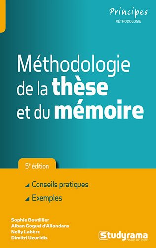 Stock image for Mthodologie de la thse et du mmoire for sale by Ammareal