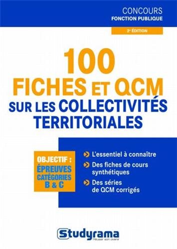 Beispielbild fr 100 fiches et QCM sur les collectivits territoriales zum Verkauf von Ammareal