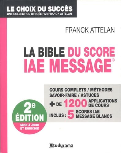 Beispielbild fr La Bible du Score IAE Message zum Verkauf von Ammareal