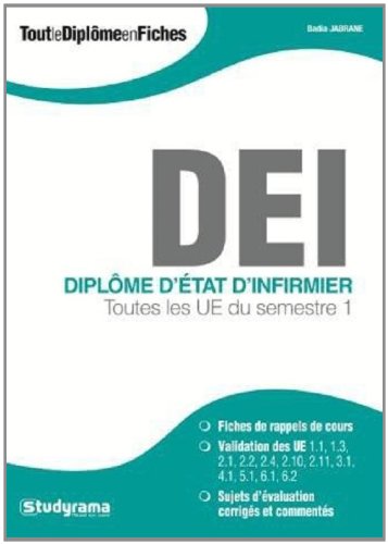 Beispielbild fr Diplme d'Etat d'infirmier : Toutes les UE du semestre 1 zum Verkauf von medimops
