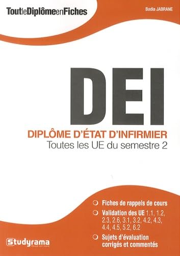 Imagen de archivo de Diplme d'tat d'infirmier : Toutes les UE du semestre 2 a la venta por medimops