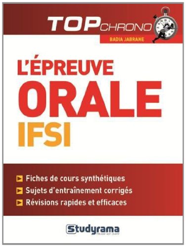 Beispielbild fr L'preuve orale IFSI zum Verkauf von Ammareal