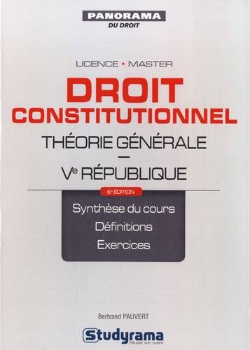 Stock image for Droit constitutionnel : Thorie gnrale, Ve Rpublique for sale by medimops