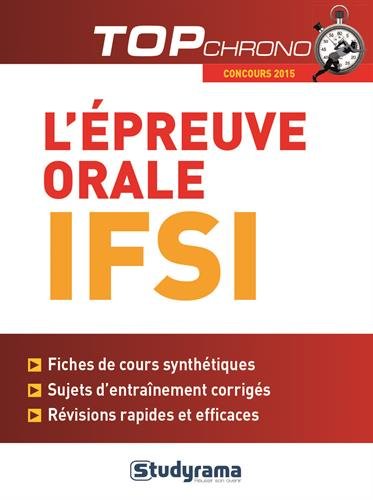 Beispielbild fr L'preuve orale IFSI zum Verkauf von Ammareal