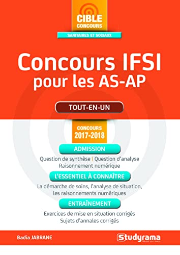 Imagen de archivo de Concours IFSI pour les AS-AP a la venta por Ammareal