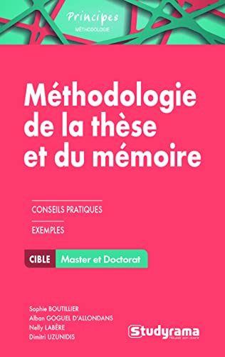 Beispielbild fr Mthodologie de la These et du Mmoire zum Verkauf von Ammareal