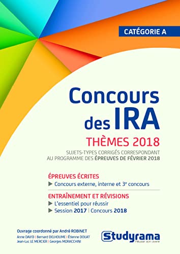 Beispielbild fr Concours des IRA Thmes 2018 zum Verkauf von Ammareal