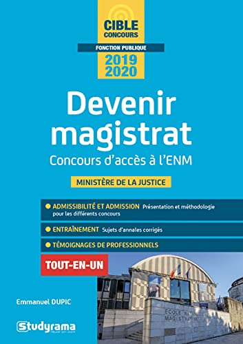 Stock image for Devenir magistrat 2019/2020 for sale by Ammareal