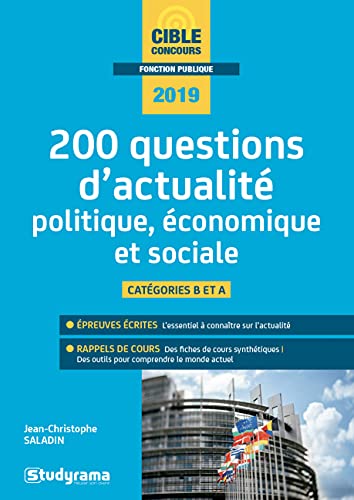 Beispielbild fr 200 questions d'actualit politique, conomique et sociale : Catgorie A et B zum Verkauf von Ammareal