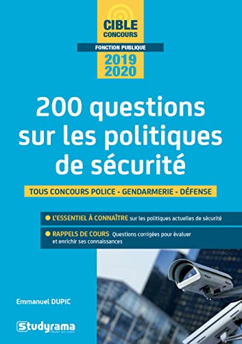 Beispielbild fr 200 questions sur les politiques de scurit 2019-2020 zum Verkauf von Ammareal