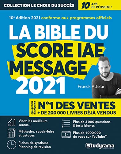 Beispielbild fr La bible du score IAE message 2021: 10e dition zum Verkauf von Ammareal