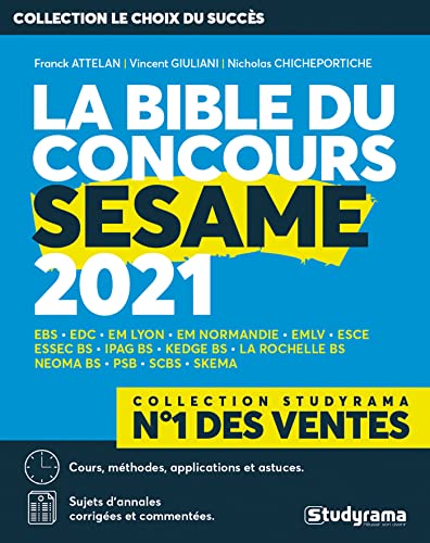 Stock image for La Bible Du Concours Ssame 2021 : Cours, Mthodes, Applications Et Astuces, Sujets D'annales Corrig for sale by RECYCLIVRE