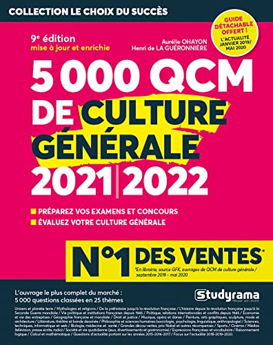 Beispielbild fr 5000 QCM de culture gnrale 2021/2022: Prparez vos examens et concours. Evaluez votre culture gnrale zum Verkauf von Ammareal