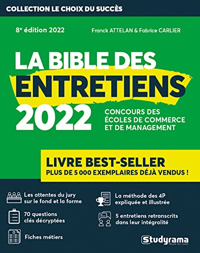 Beispielbild fr La bible des entretiens 2022: Concours des coles de commerce et de management zum Verkauf von Ammareal