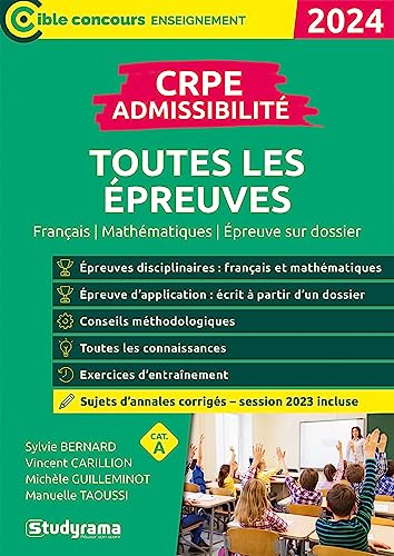 9782759052493: CRPE – Admissibilit – Toutes les preuves (Concours 2023-2024): Inclus sujets 2023