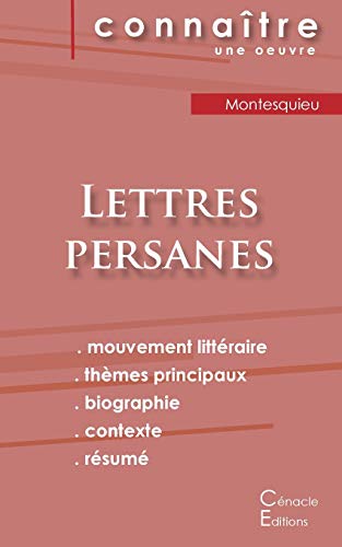 Stock image for Fiche de lecture Lettres persanes de Montesquieu (analyse litt raire de r f rence et r sum complet) for sale by ThriftBooks-Atlanta