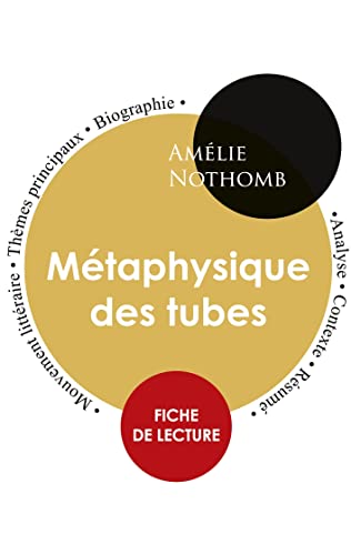 Imagen de archivo de Fiche de lecture Mtaphysique des tubes de Amlie Nothomb (tude intgrale) (French Edition) a la venta por Books Unplugged