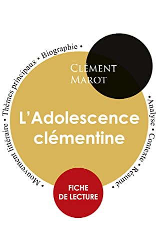 Beispielbild fr Fiche de lecture L'Adolescence clmentine de Clment Marot (tude intgrale) (French Edition) zum Verkauf von Lucky's Textbooks