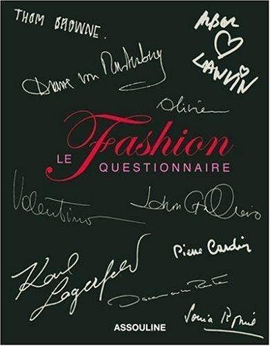 Imagen de archivo de Fashion Questionnaire a la venta por Magers and Quinn Booksellers
