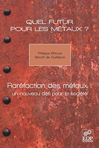 Beispielbild fr Quel futur pour les mtaux ?: Rarfaction des mtaux : un nouveau dfi pour la socit zum Verkauf von GF Books, Inc.