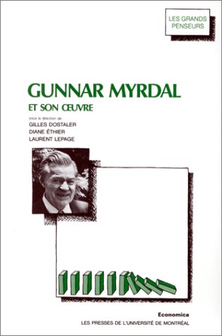 Stock image for GUNNAR MYRDAL ET SON OEUVRE for sale by LiLi - La Libert des Livres